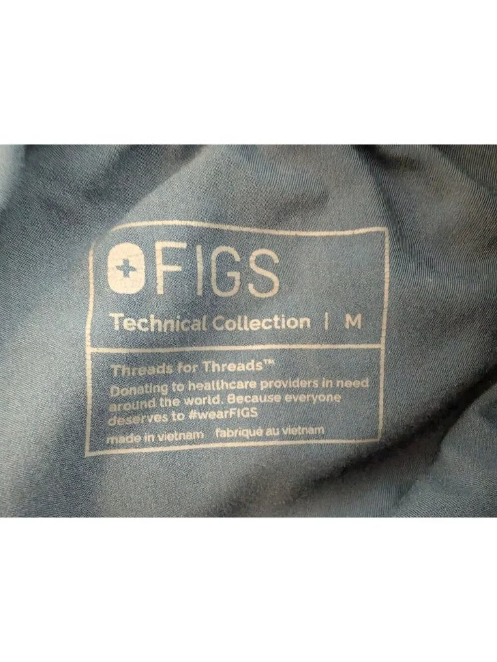 Figs Navy Blue Jogger Scrub Pants With Drawstring Waist & Multiple Pockets For M